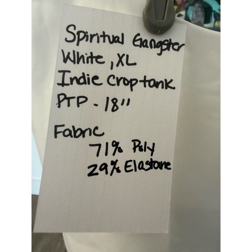 NWT Spiritual Gangster Indie Crop Tank, White, XL - Picture 6 of 6